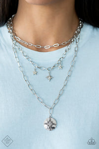 Under the Northern Lights - White necklace (silver)